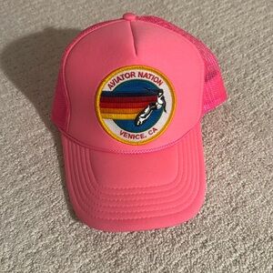 Hot pink aviator nation cap